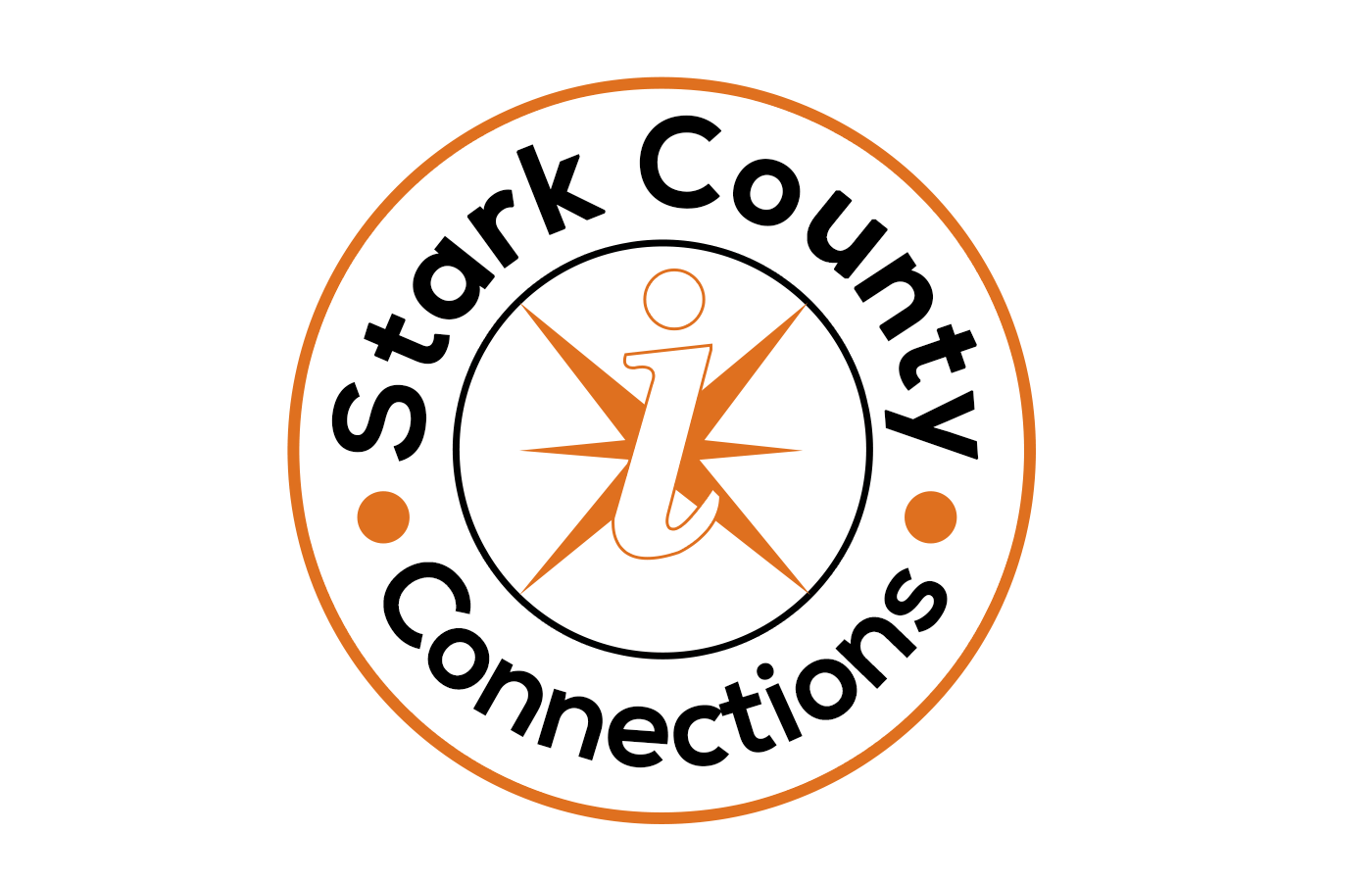 A logo for stark county connections with an anchor in the center