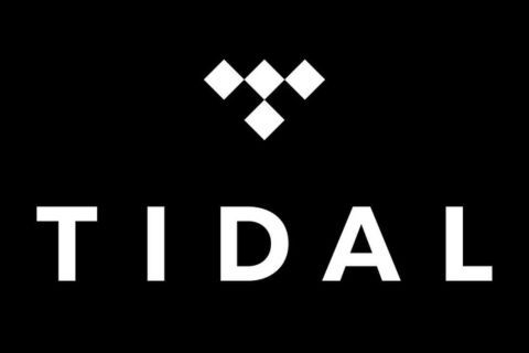 The tidal logo is white on a black background.