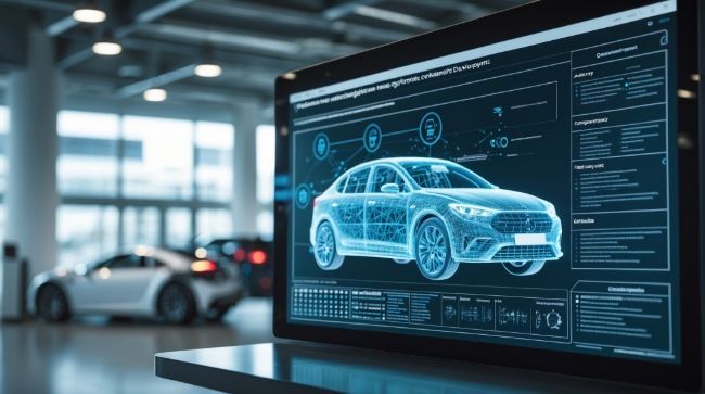 A tela mostra o resultado da participação da IA Generativa no desenvolvimento de software automotivo
