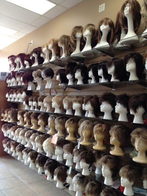 Items Displayed in Store — Westbury, NY — Wig Wam Hair