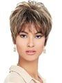 Woman with Short Hair Looks Serious — Westbury, NY — Wig Wam Hair