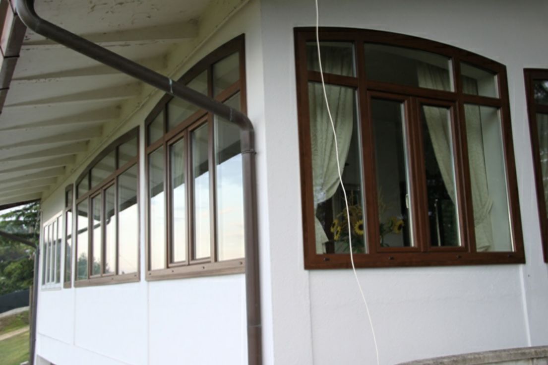 villetta con serramenti nuovi