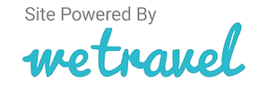 “Site Powered By” text with a turquoise “wetravel” logo on a white background