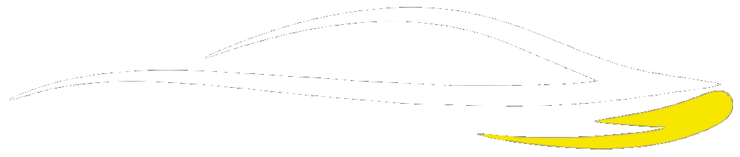 Swoosh giallo astratto e linee bianche, probabilmente un logo o un elemento di design.