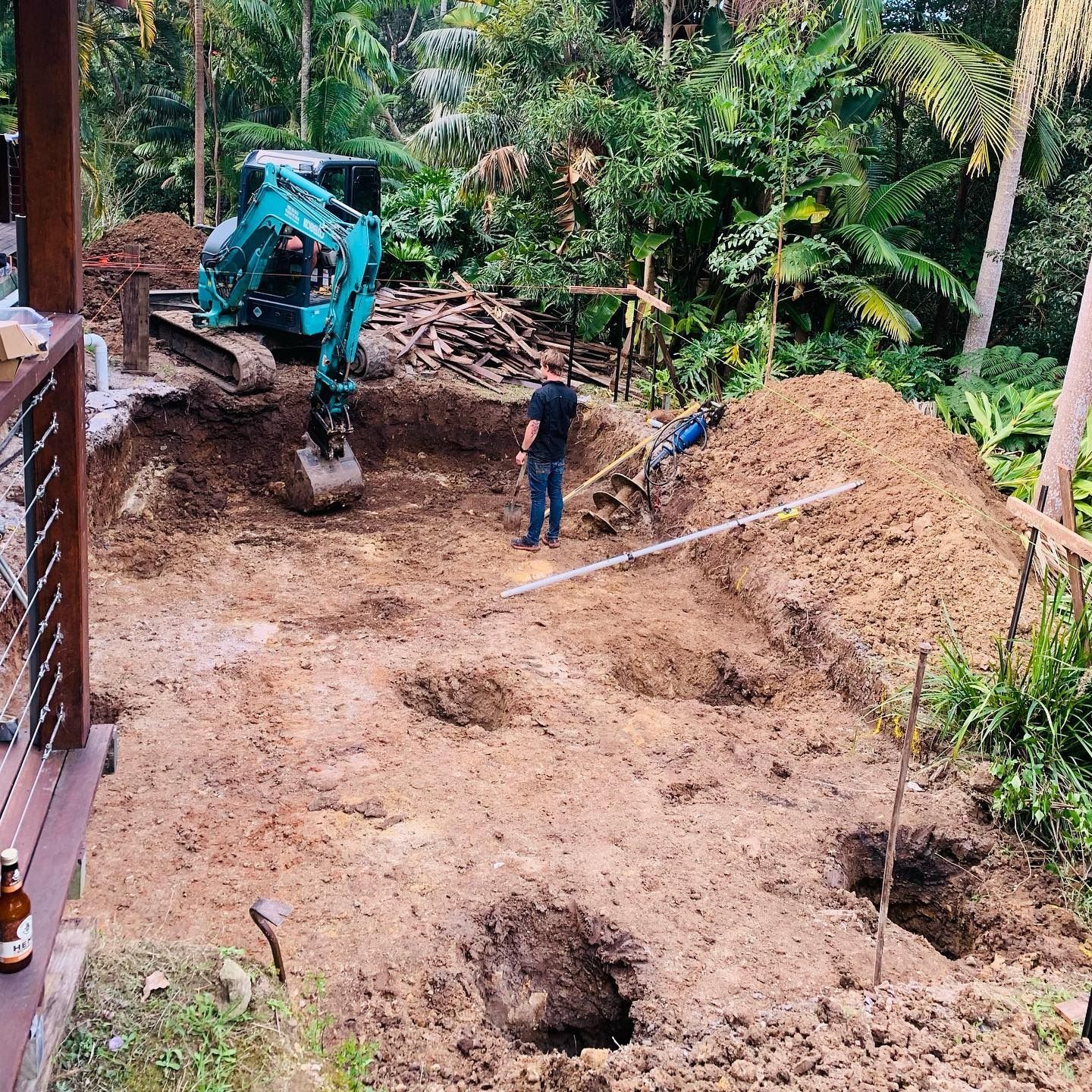 Green Machine in Demolition Site