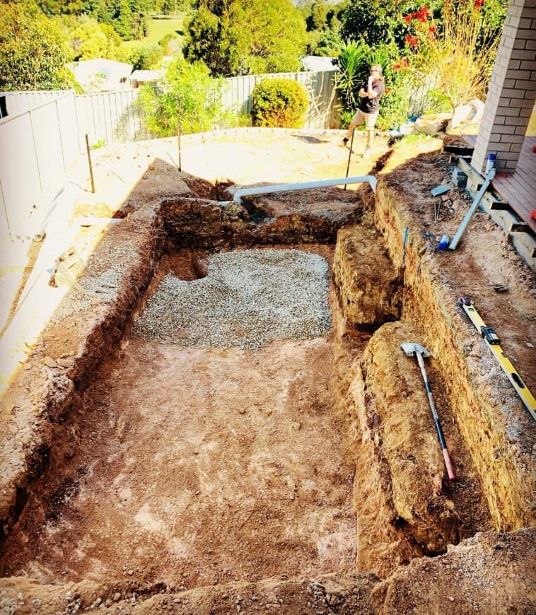 A Rectangular Hole Dug Into The Earth For A Construction Project — Lifestyle Demolition in Kingscliff, NSW