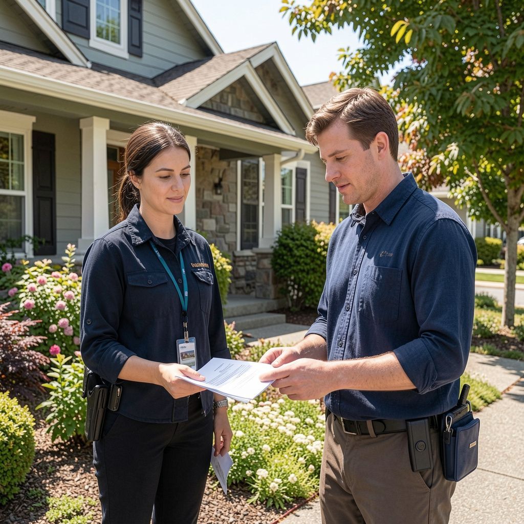 Process server in Sammamish, WA approaches door in order to serve legal documents to resident