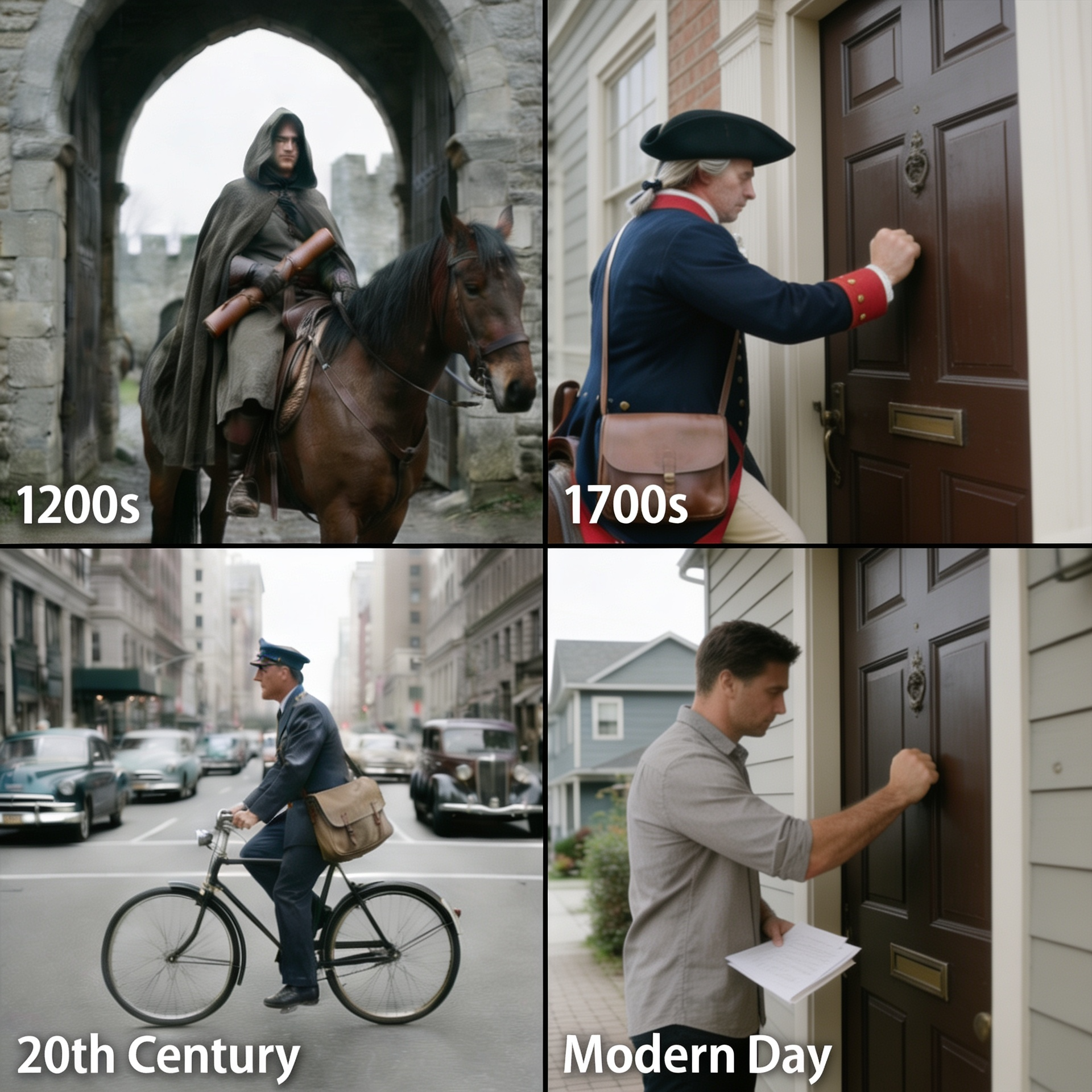 History of process serving from medieval messengers to today's professional process servers delivering legal documents throughout Washington State.