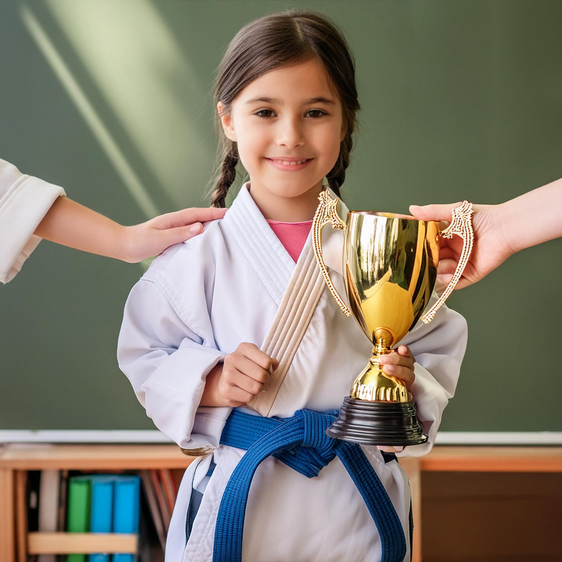 littl child receiving award
