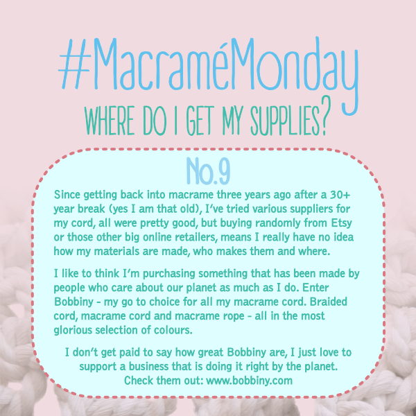 Macrame Monday #9 - Where do I get my supplies?