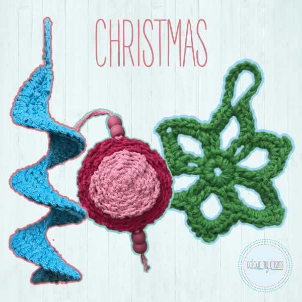 Image of multi-coloured Christmas decorations