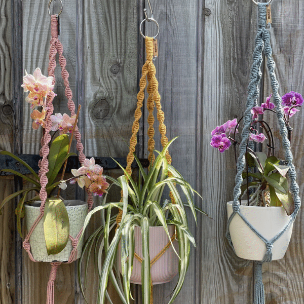 Macrame Hanging Pot Holder - Celeste