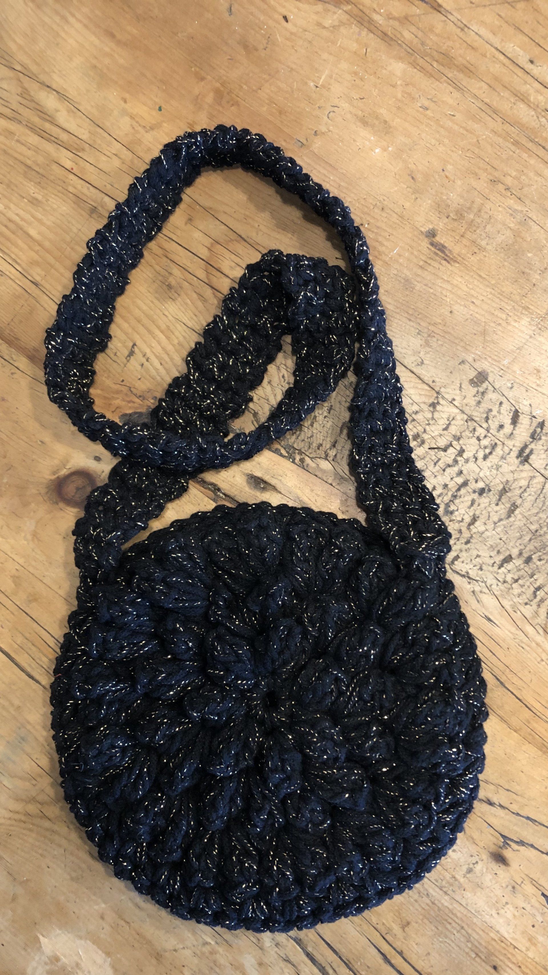 Crochet Evening Bag - Add a bit of boho sparkle to your evening with a crochet evening bag.