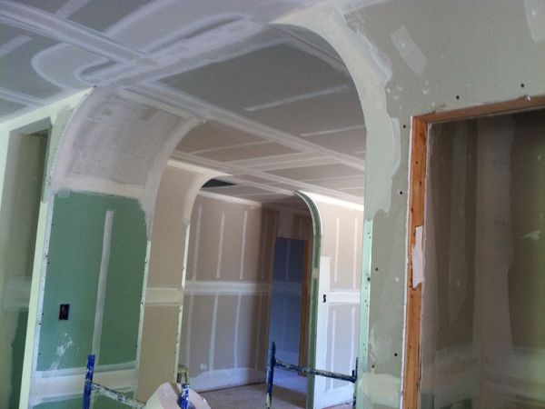 Inside of a home having new drywall installed