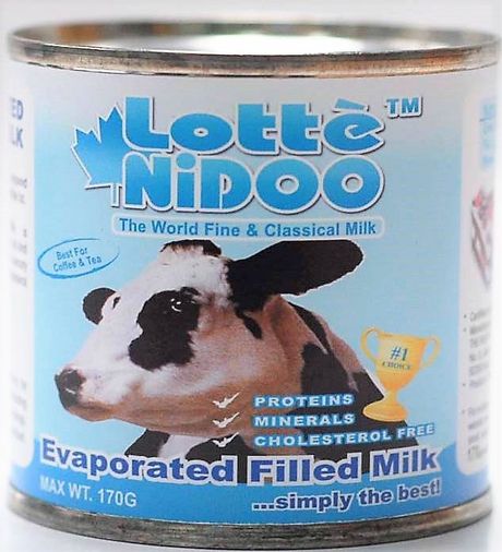 Lottenidoo high evaporated filled milk 170gtin