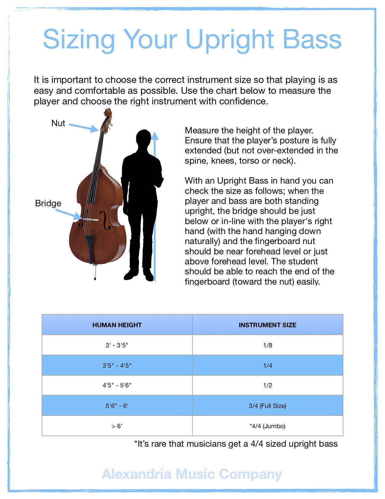 violin sizing chart