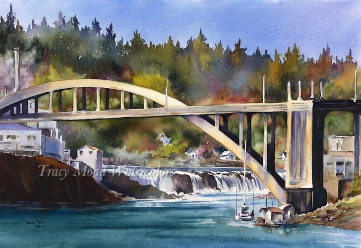 Oregon City Bridge Willamette Falls