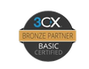 3CX Bronze Partner badge, black, blue, and gold.