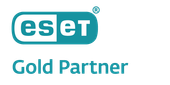ESET Gold Partner logo: turquoise text 