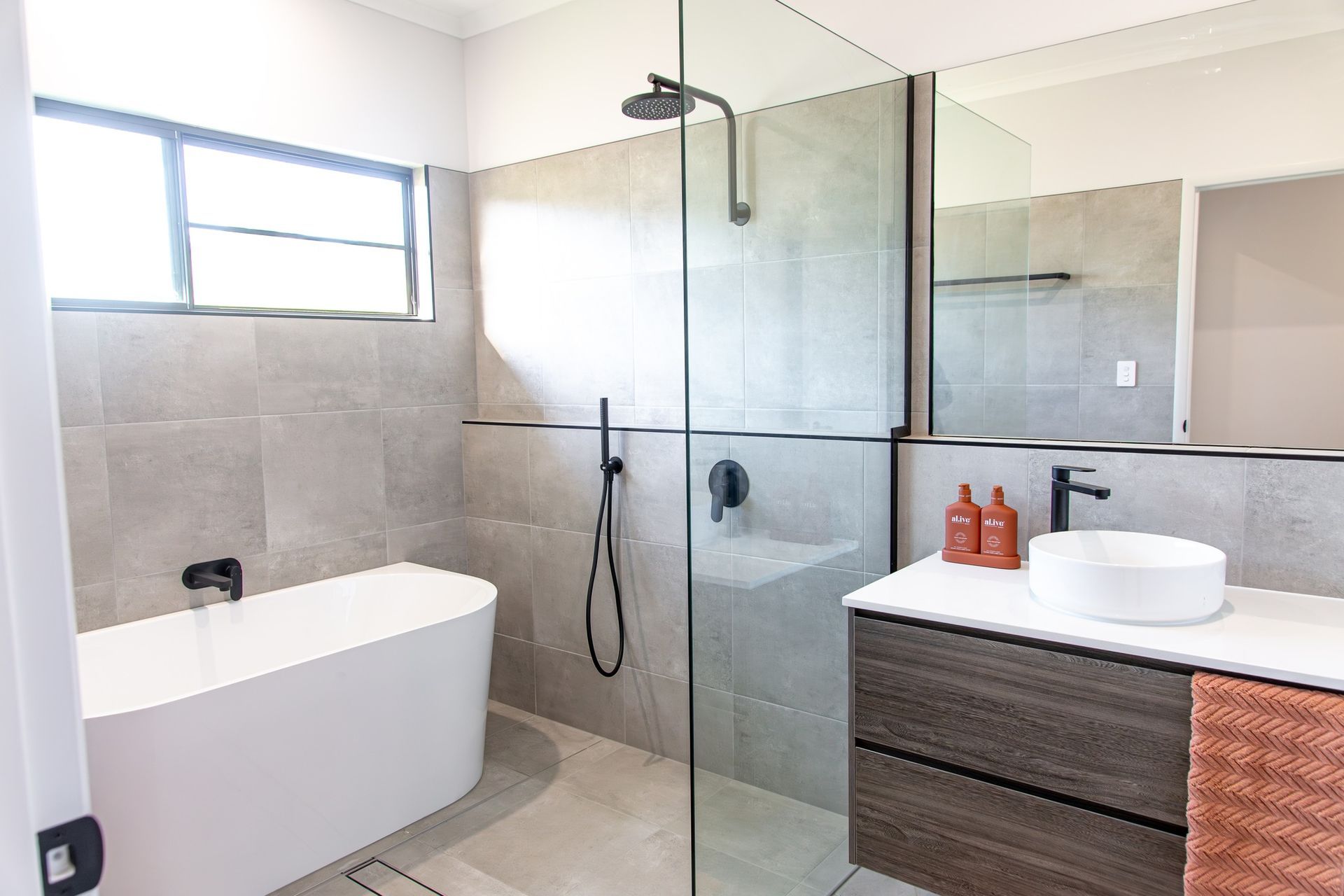 A bathroom with a new vanity— Keilbach Kitchens In Garradunga, QLD