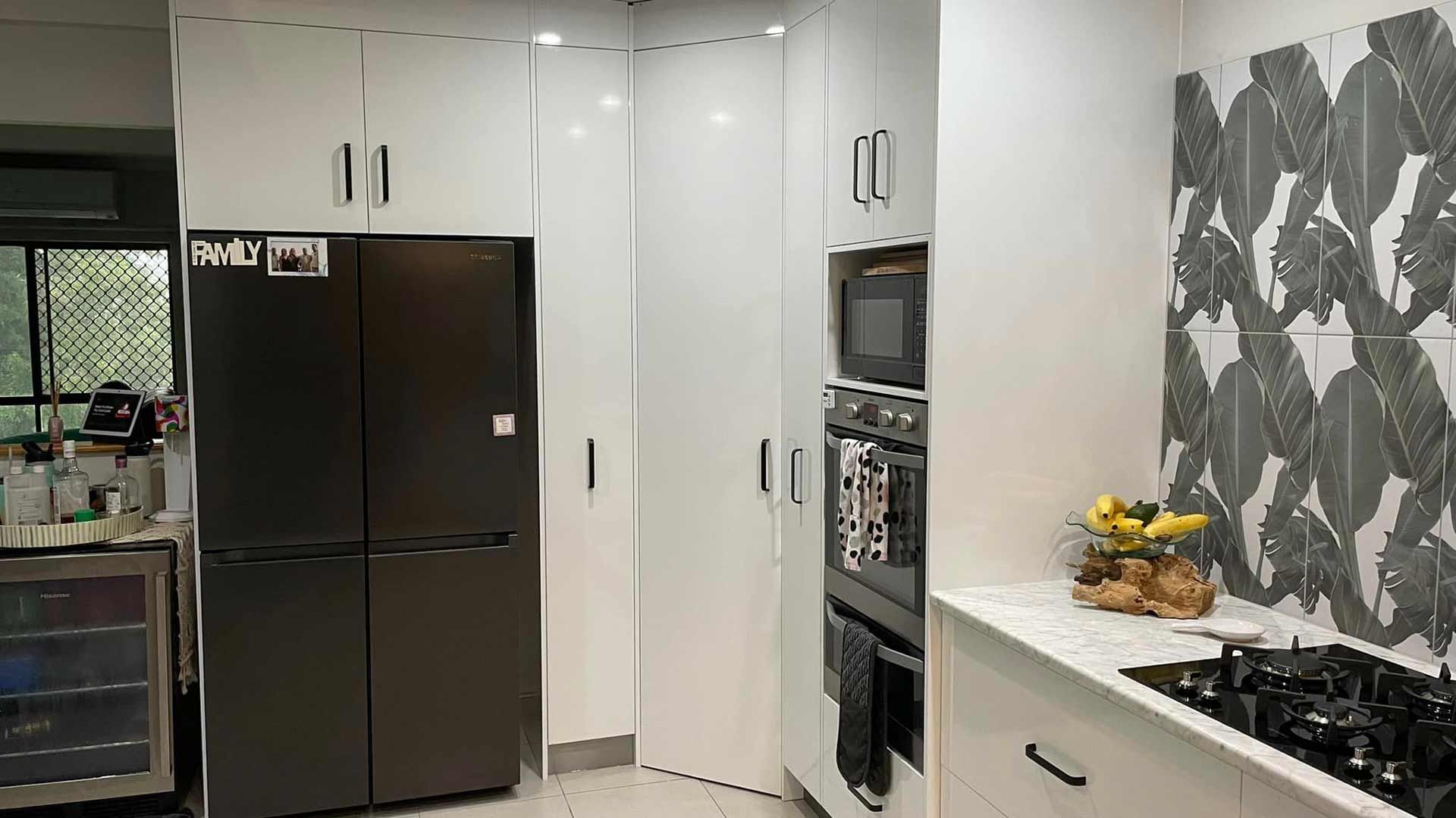 A Kitchen With White Cabinets — Keilbach Kitchens In Garradunga, QLD