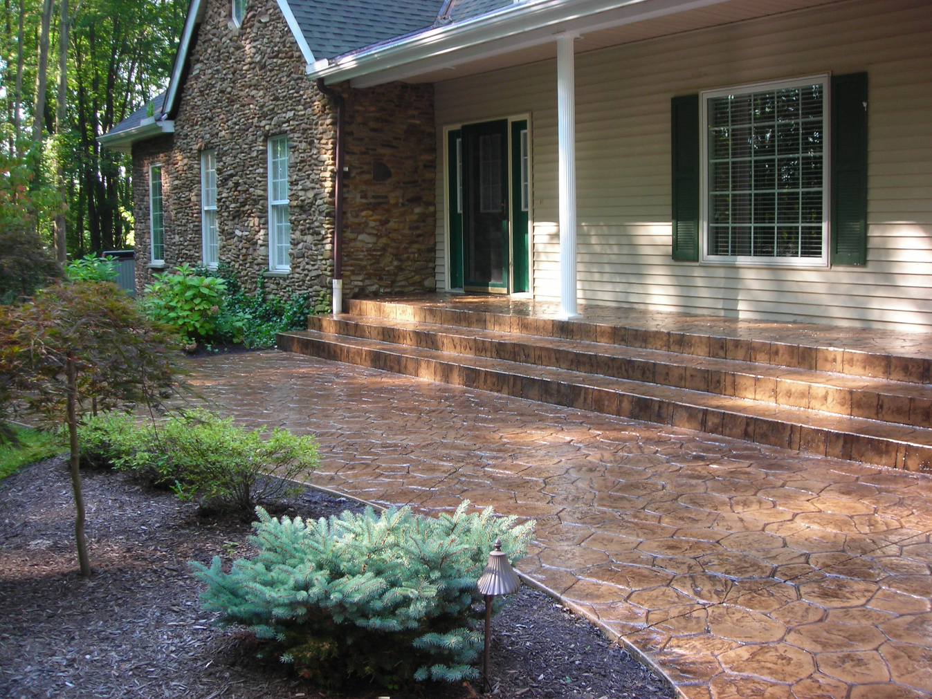 Stamped Concrete Walkway