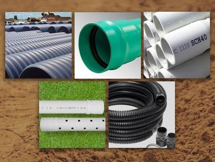 a collage of different types of pipes and hose
