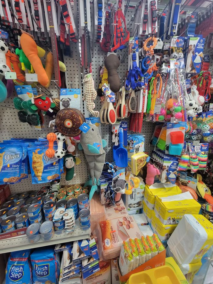A store filled with lots of dog toys and food.