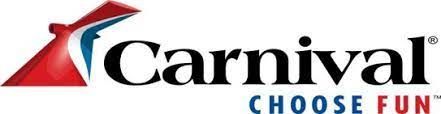 Carnival logo with a stylized red and blue cruise ship element and the words 