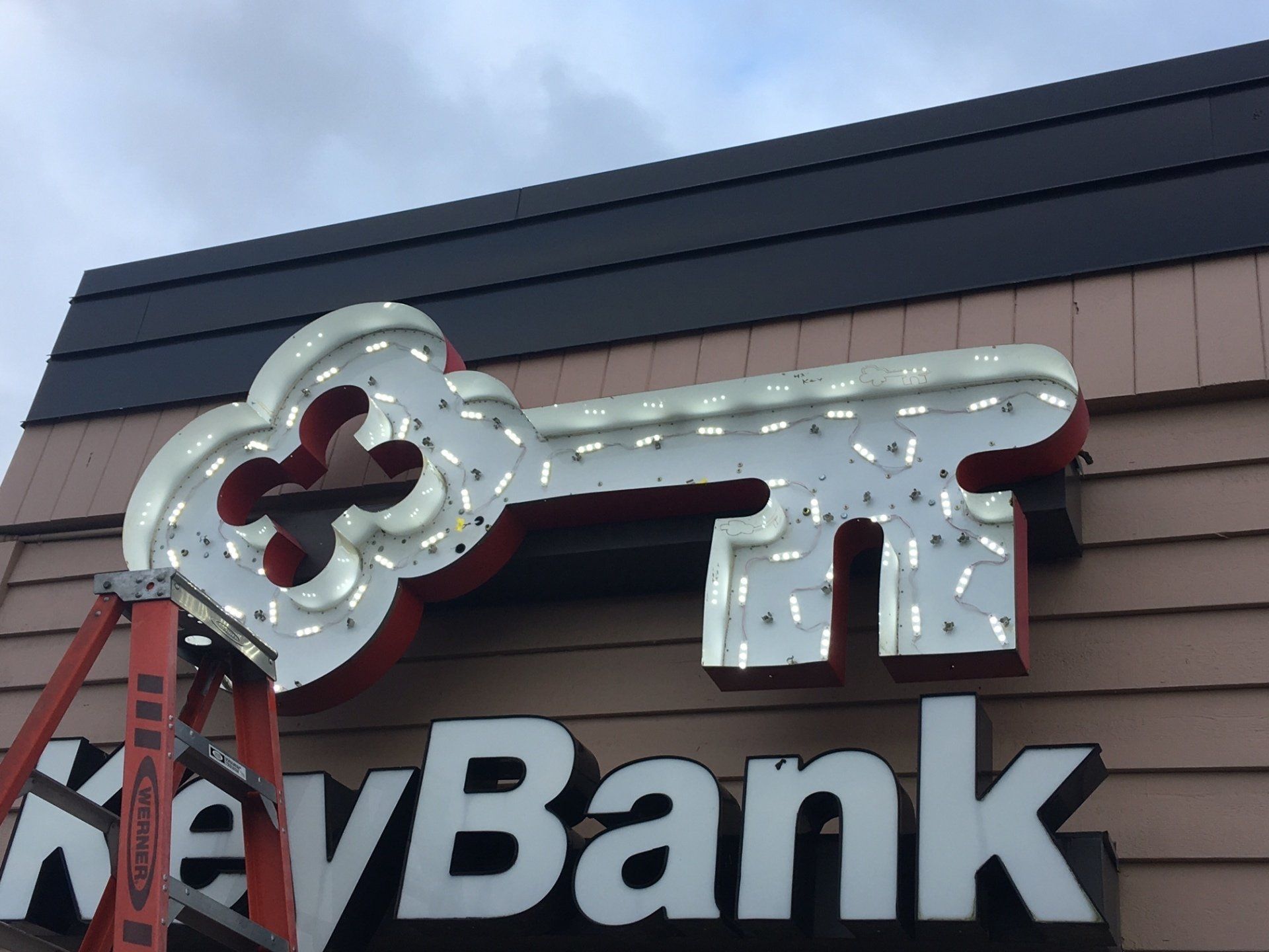 Keybank LED Retrofit done by Universal Sign and Lighting in Alaska