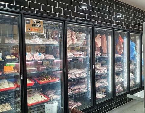 Refrigerator with Meats — Refrigeration in Mackay, QLD