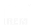 I.R.E.M. logo in light gray, with the registered trademark symbol in the upper right corner.