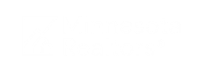 White logo with text.