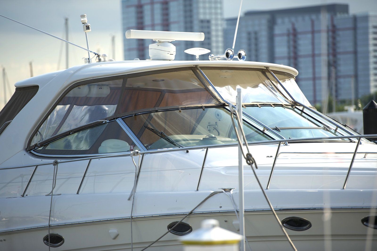 clean boat in the ocean