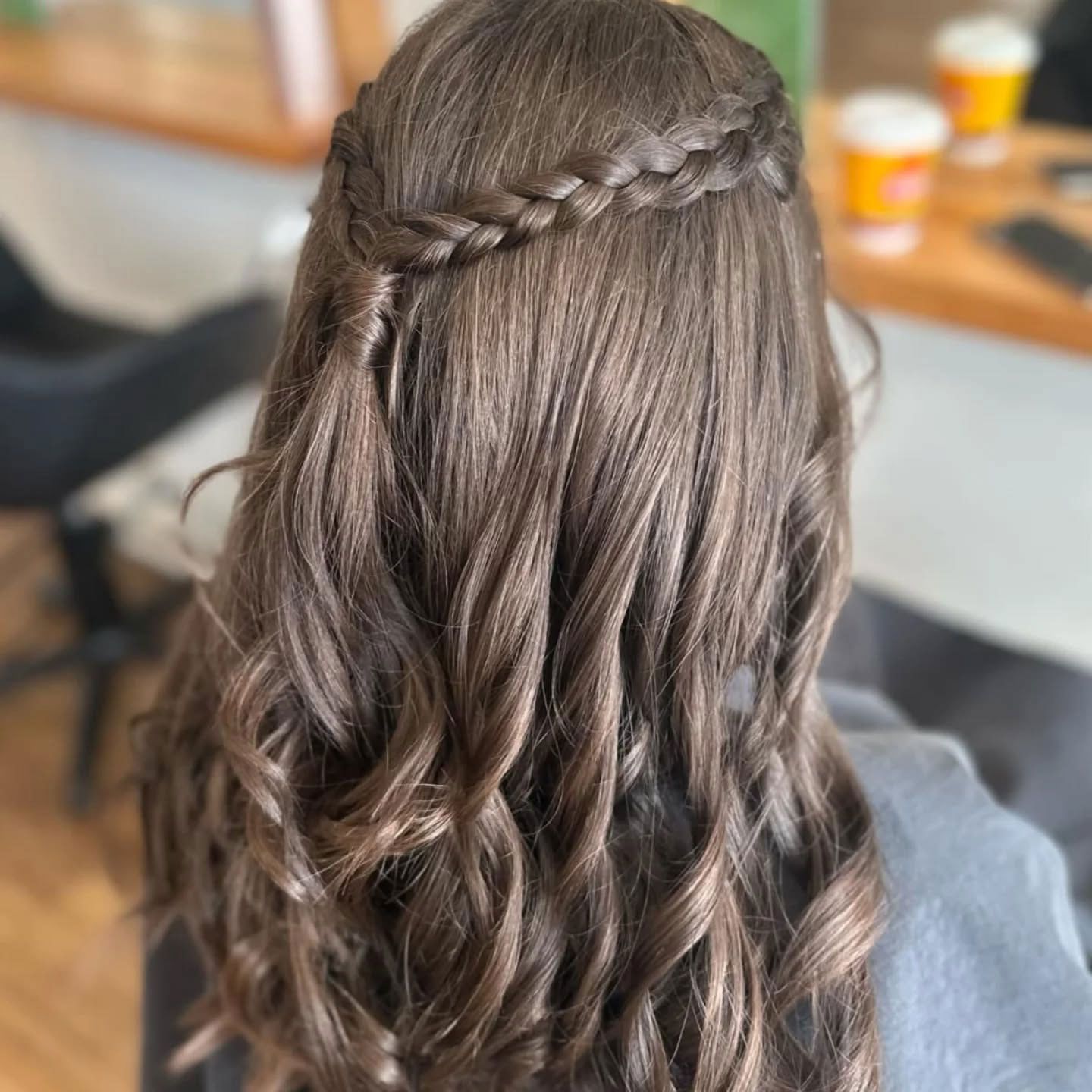 Hairstyle With Braid Crown By A Hairdresser In Ballarat