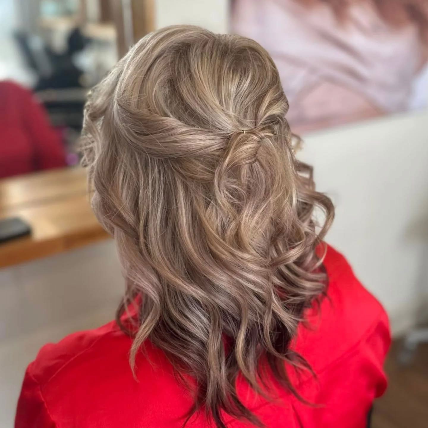 Half Up Hairstyle Done By A Hairdresser In Ballarat