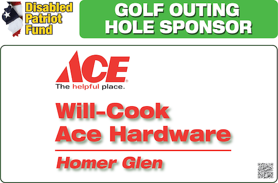 Ace hardware is a golf outing hole sponsor for the disabled patriot fund