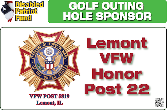 Golf outing hole sponsor lemont vfw honor post 22