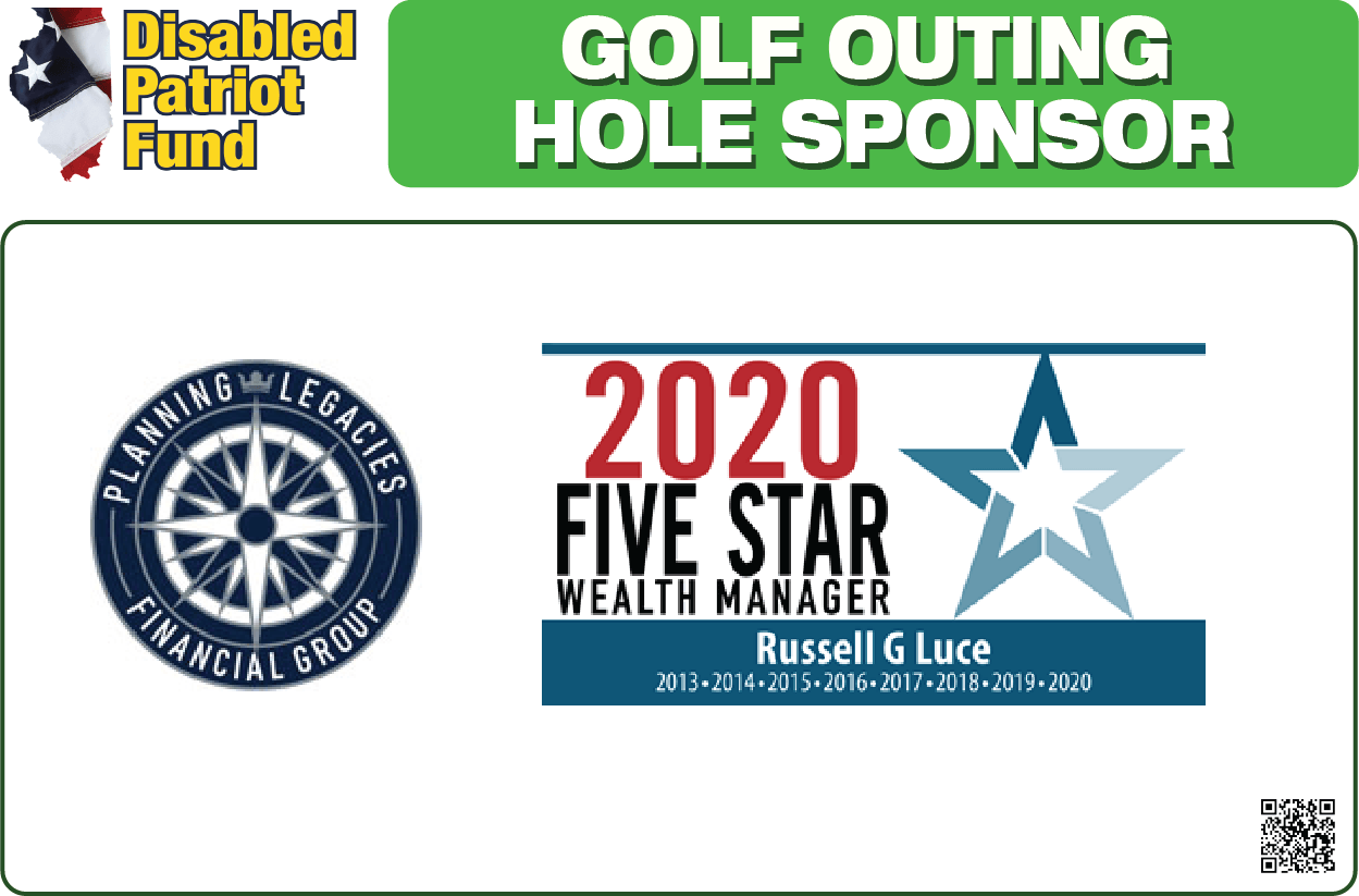 A golf outing hole sponsor for the disabled patriot fund