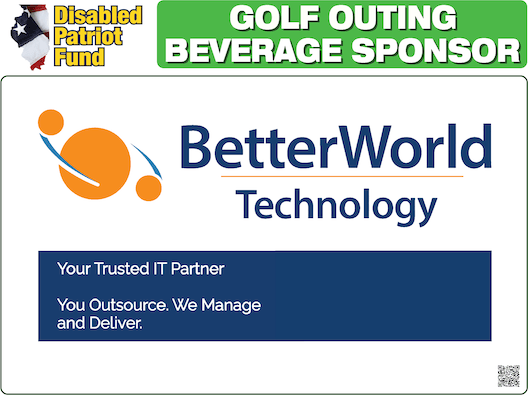 A golf outing beverage sponsor is betterworld technology