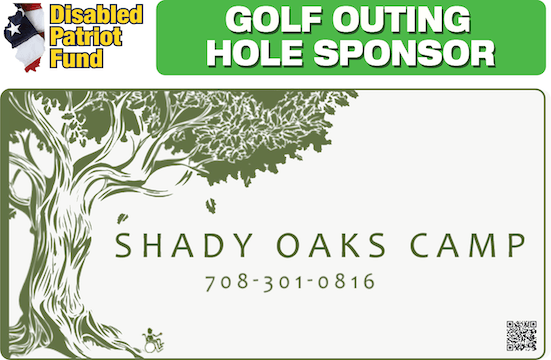 A golf outing hole sponsor for shady oaks camp
