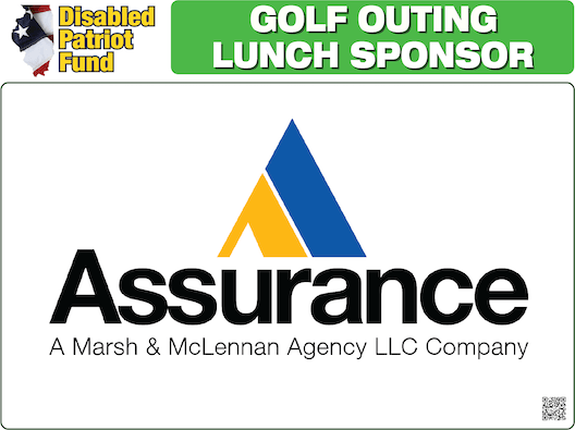 Assurance is a golf outing lunch sponsor for the disabled patriot fund