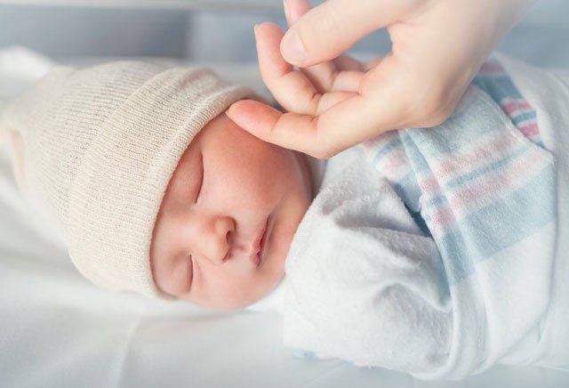 Newborn baby receiving obstetric care in Richmond, VA