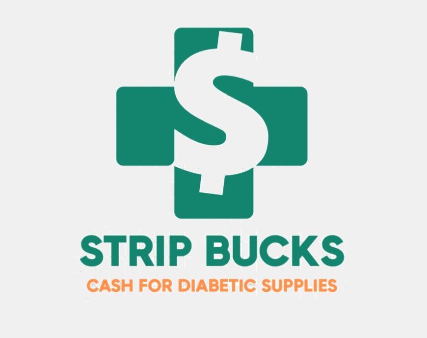 A logo for strip bucks cash for diabetic supplies