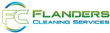 Flanders Cleaning Services logo in the footer of the website