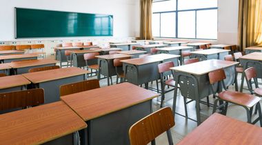 school cleaning services image of a classroom