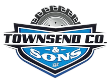 A blue and black logo for townsend co. and sons