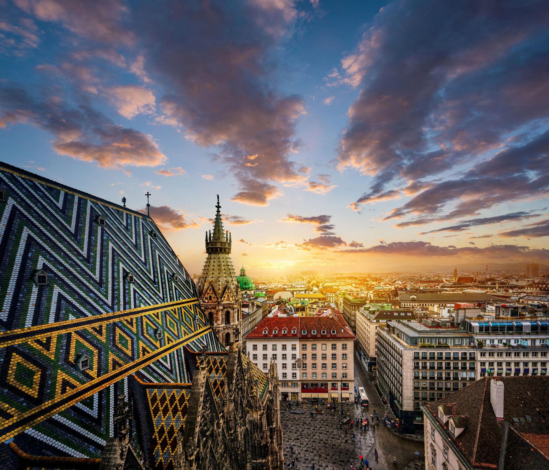 the St. Stephans Cathedral in Vienna, Skyline vienna