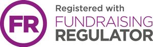 The logo for the fundraising regulator is purple and black.