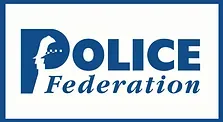 A blue and white logo for the police federation.